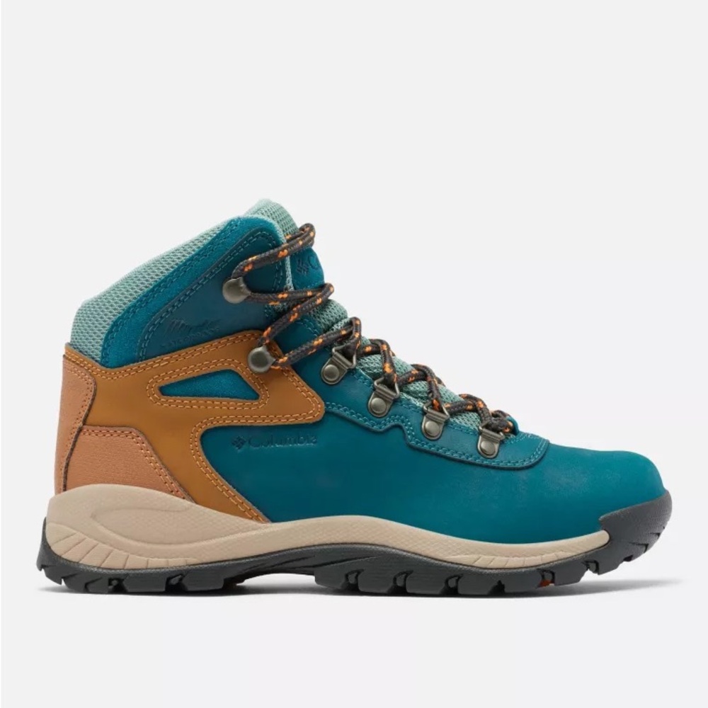 NEW COLUMBIA NEWTON RIDGE PLUS Teal/Tan Hiking Boots NWOB